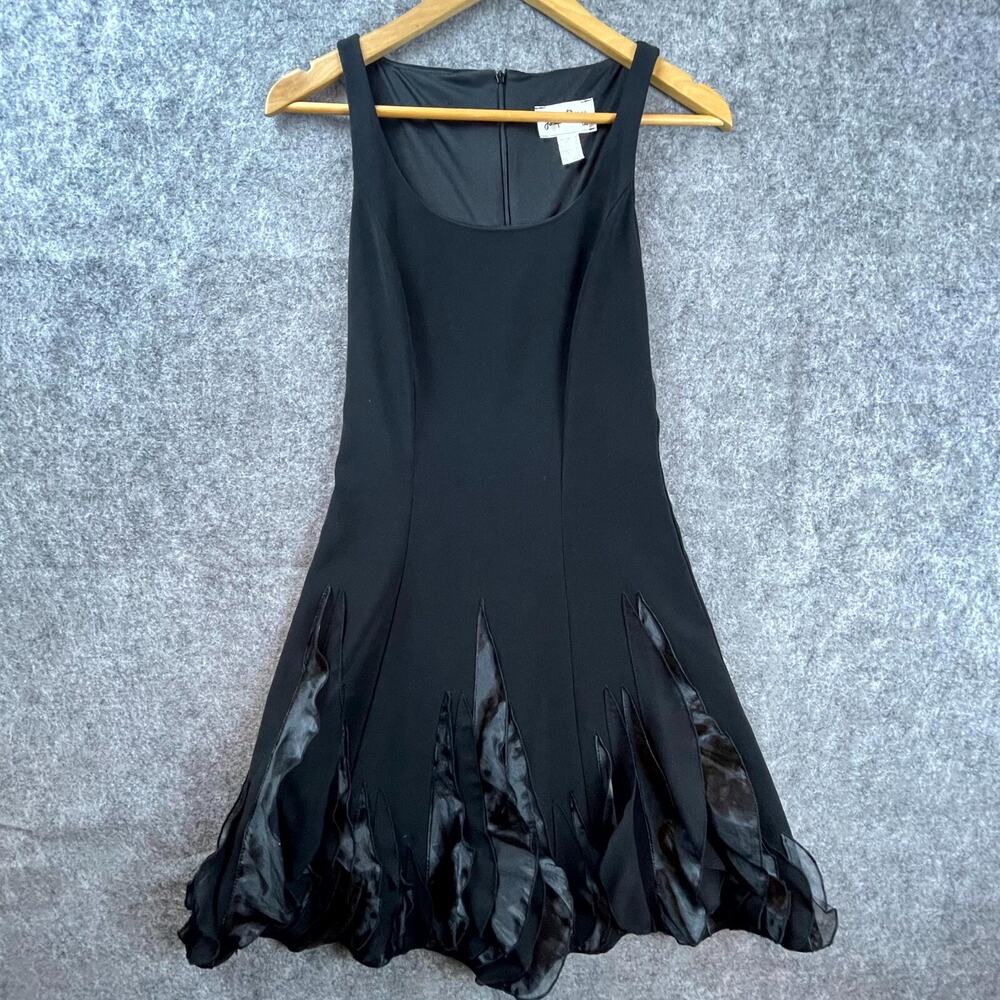 Joseph Ribkoff Dress 2 Black Ruffle Dark Fairy Goth Witchcore Flowy